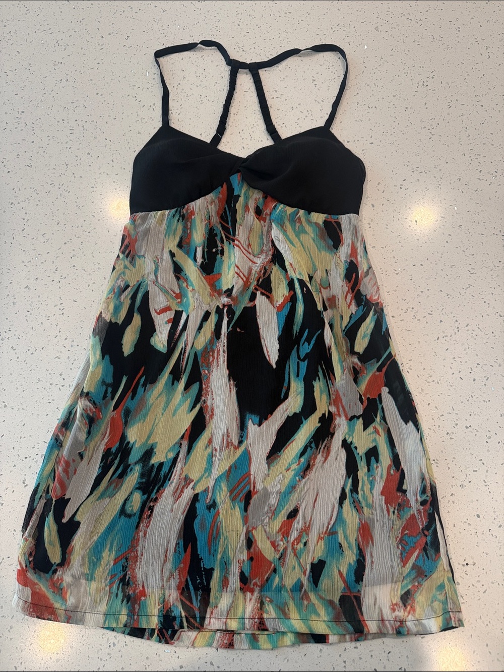 Guess Jeans multicolor abstract print mini dress
